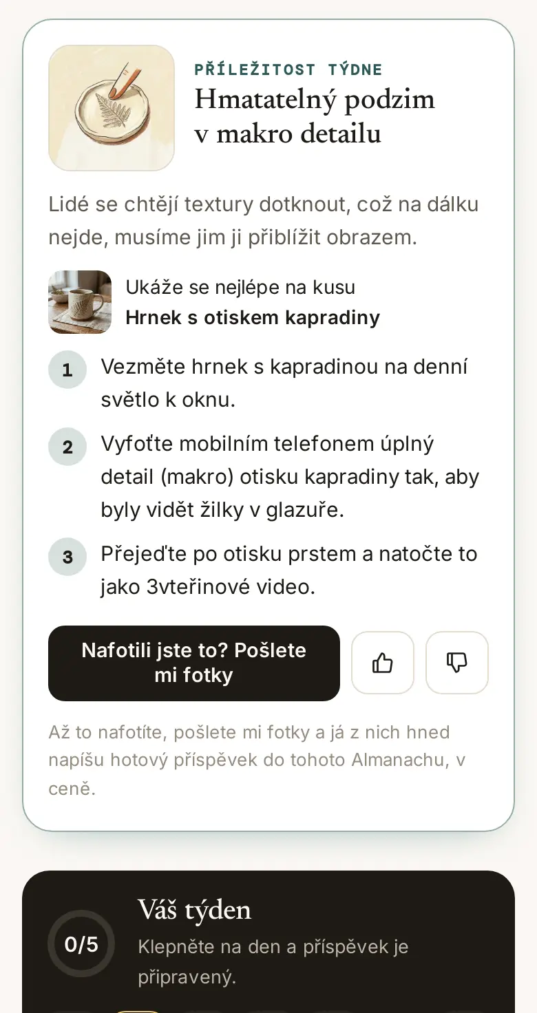 Příležitost týdne