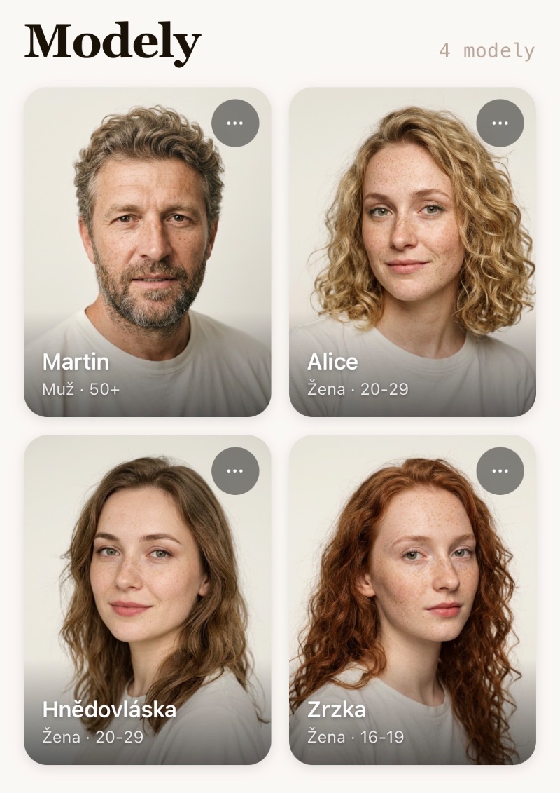 Vlastní modelka pro konzistentní prezentaci